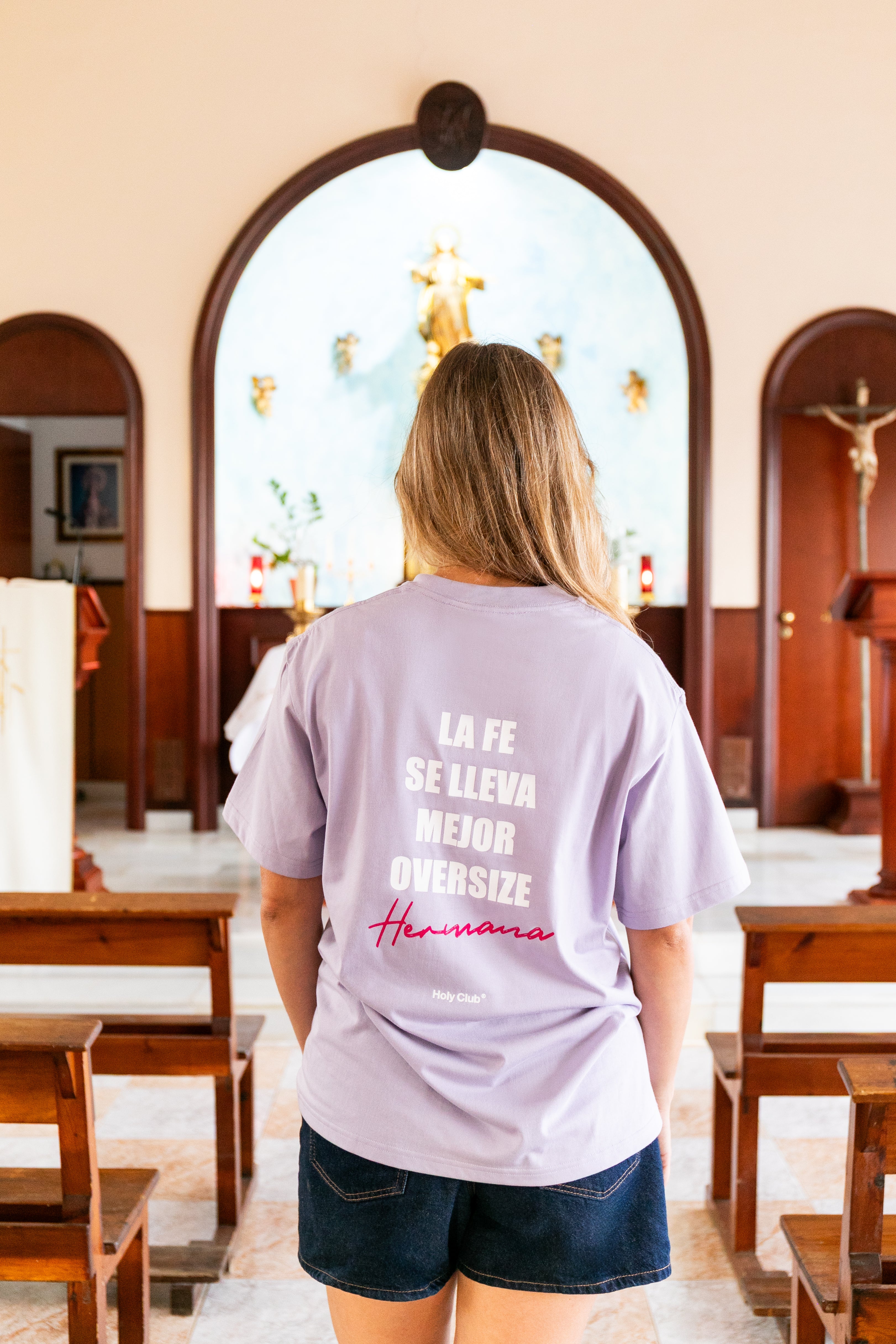 Hermandad - Camiseta oversize Violeta
