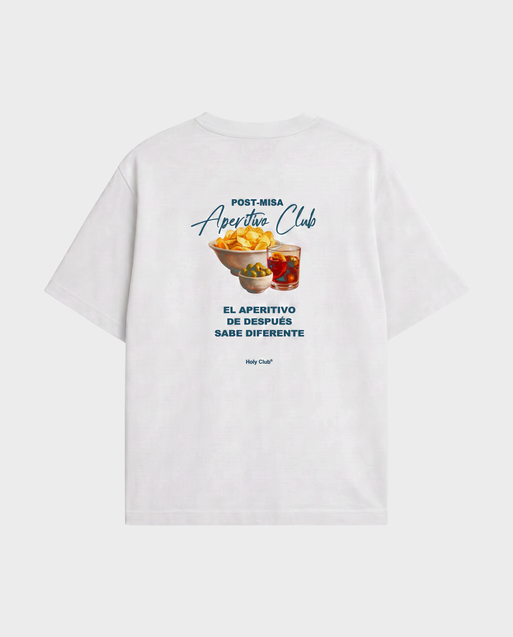 Aperitivo Club - Camiseta oversize Blanca