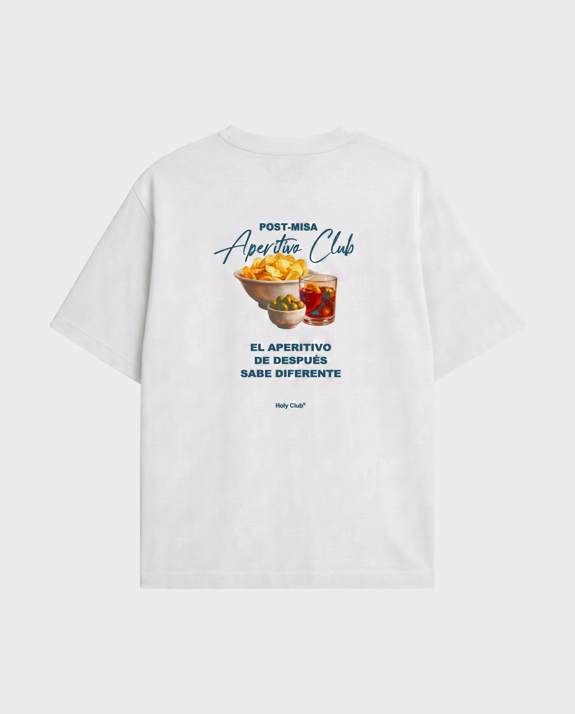 Aperitivo Club - Camiseta oversize Blanca