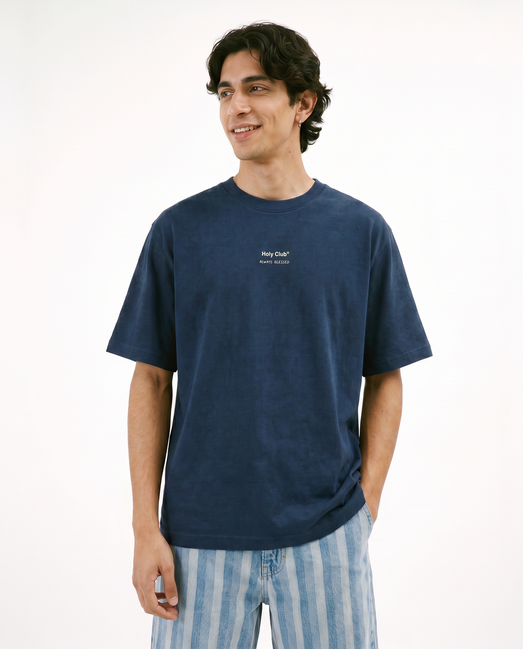 Hermandad - Camiseta Oversize Azul Marino