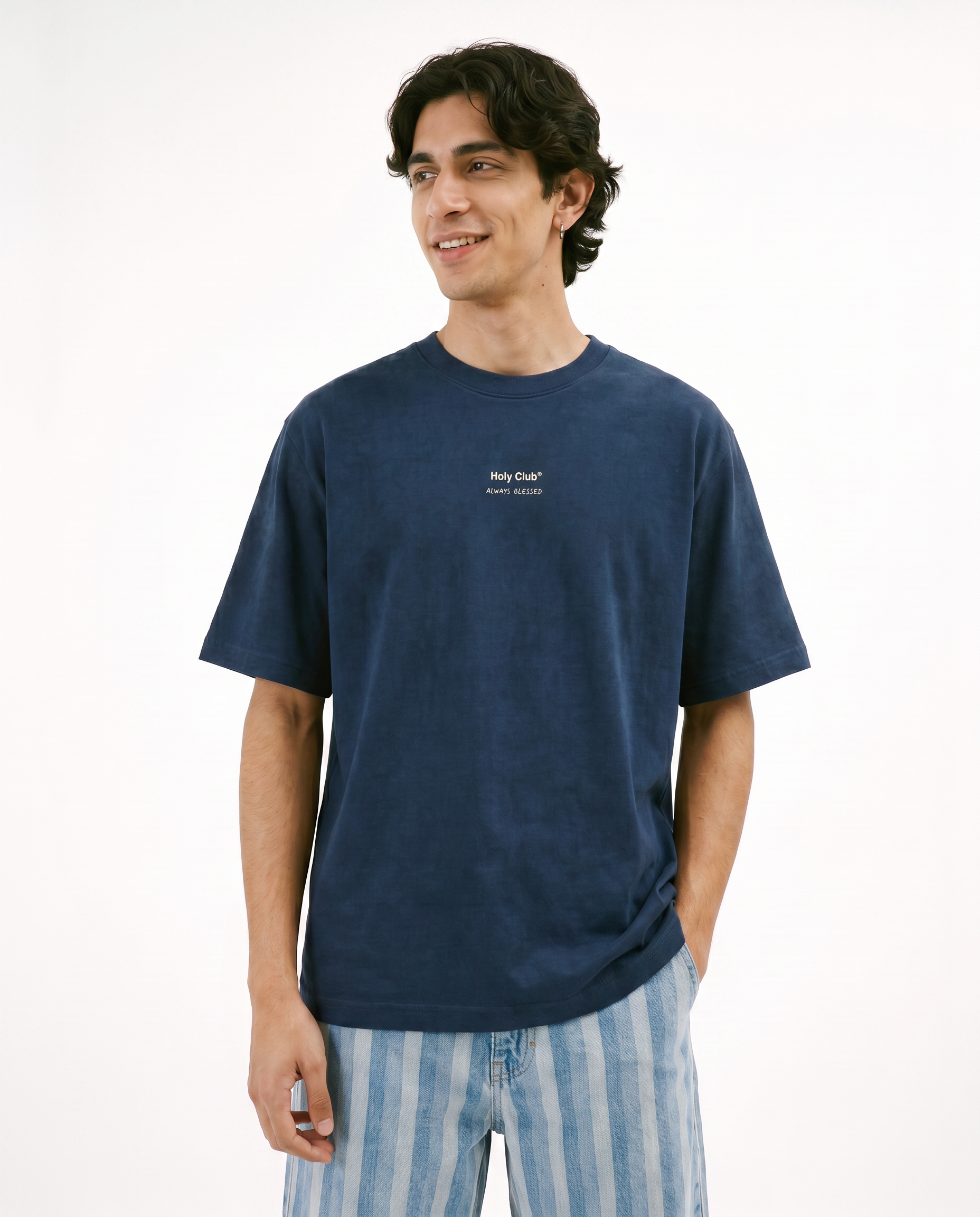 Hermandad - Camiseta Oversize Azul Marino