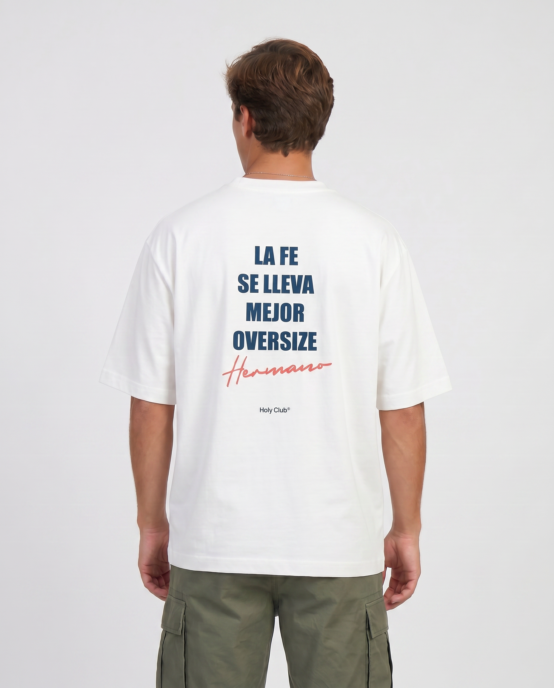 Hermandad - Camiseta oversize Blanca