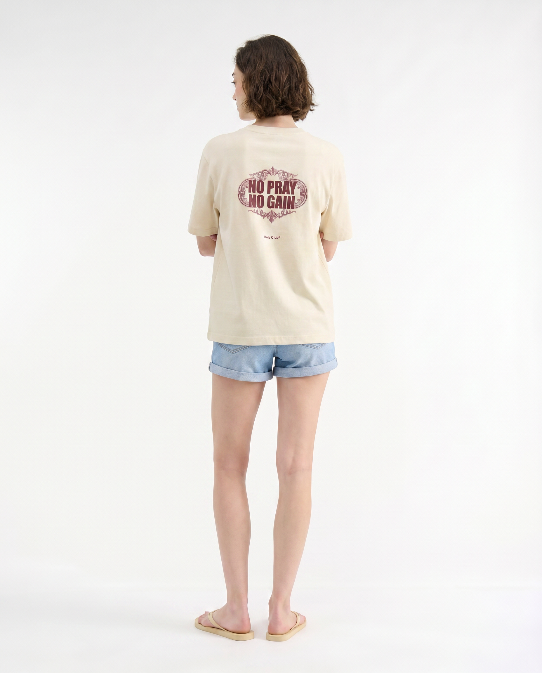 Disciplina - Camiseta oversize Beige