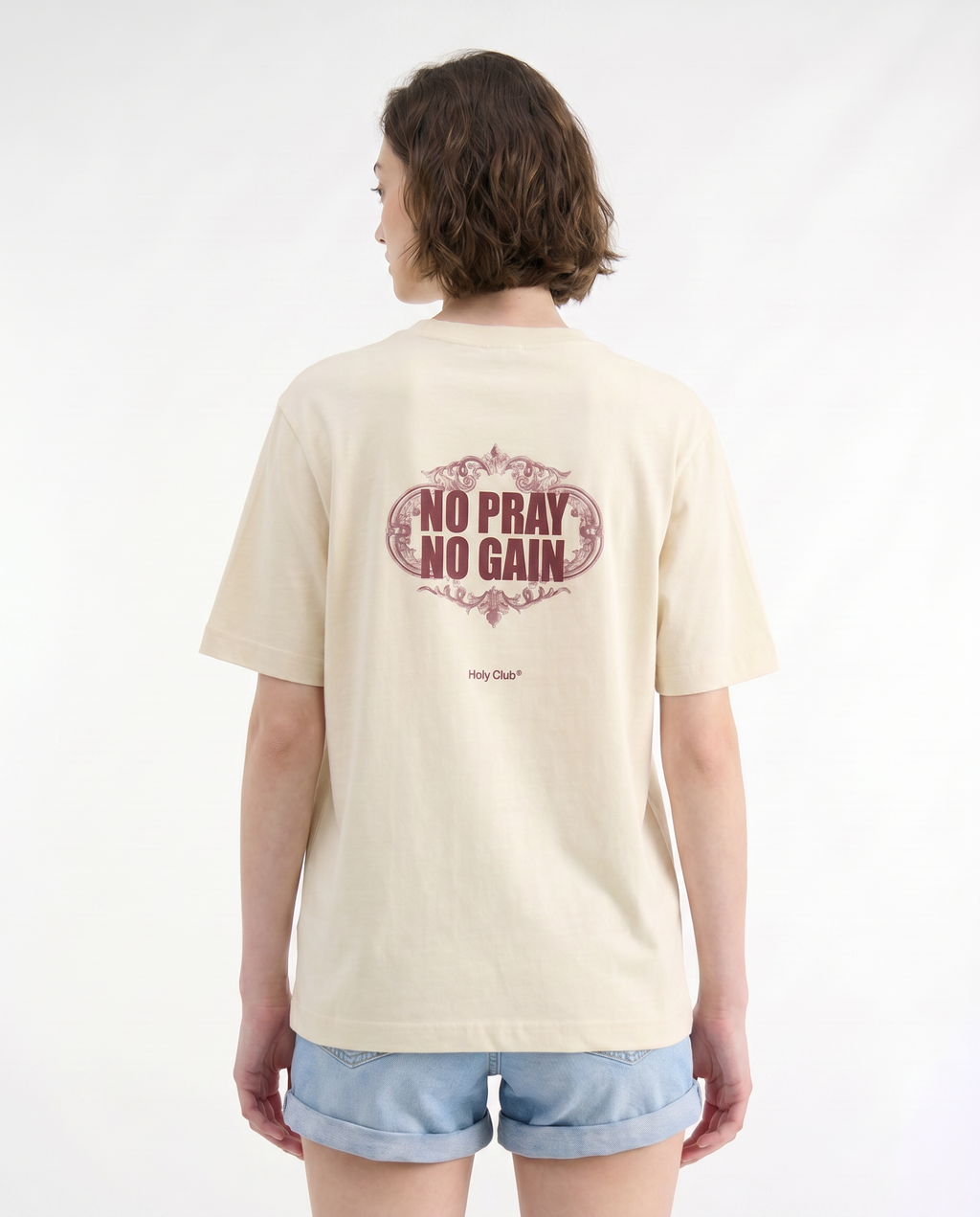 Disciplina - Camiseta oversize Beige