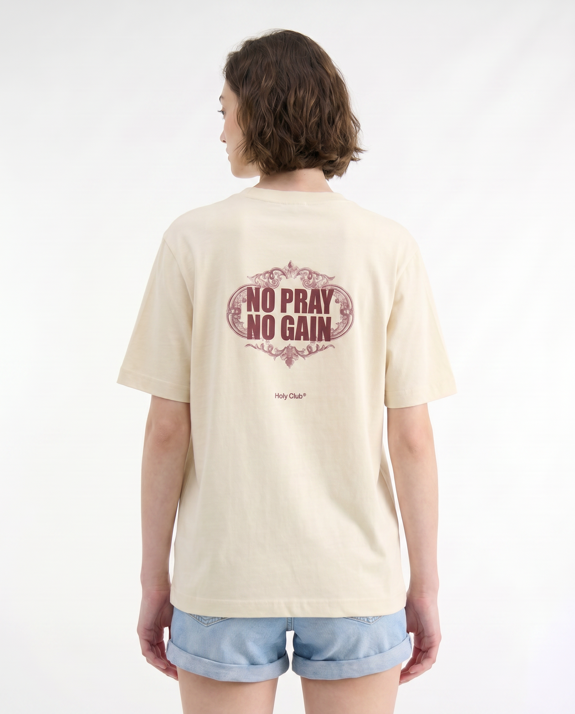 Disciplina - Camiseta oversize Beige