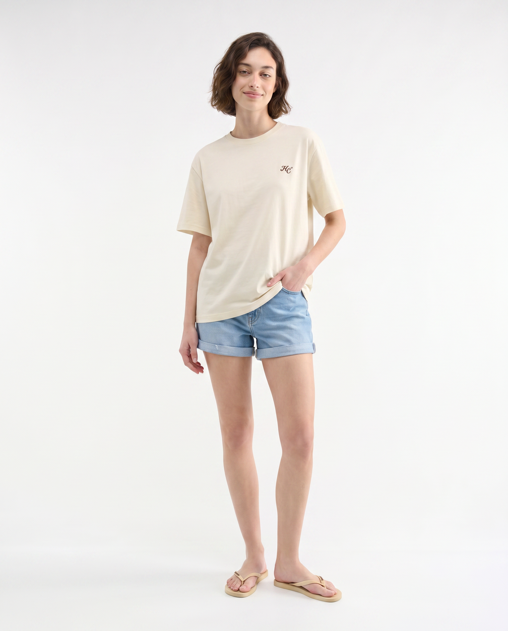 Disciplina - Camiseta oversize Beige