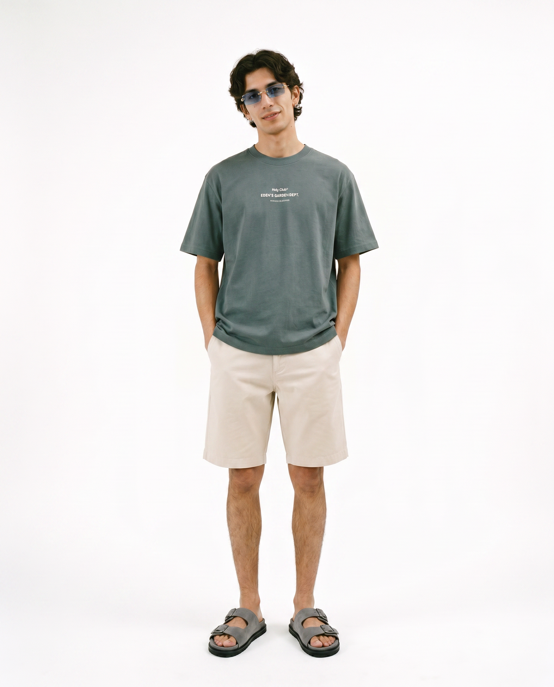 Edén - Camiseta oversize Gris Oscuro