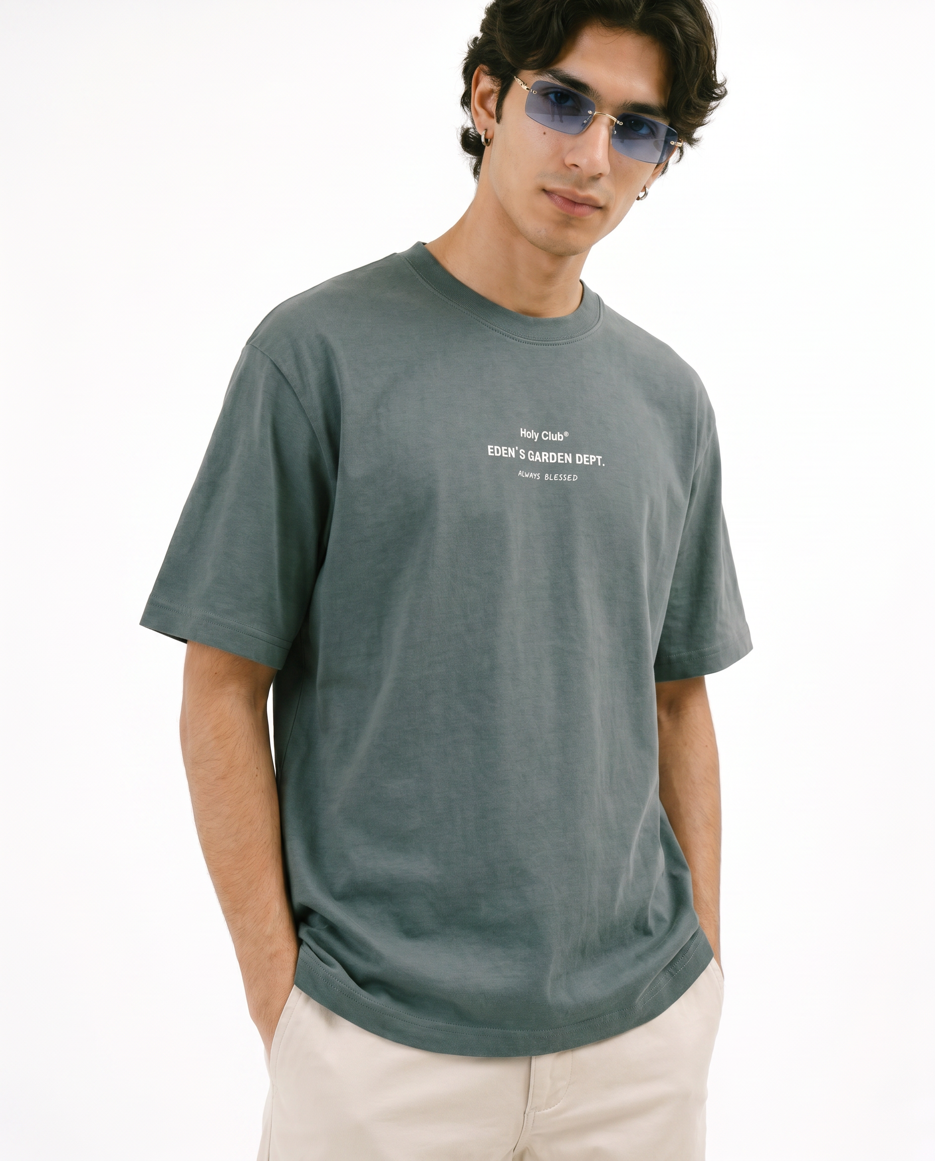 Edén - Camiseta oversize Gris Oscuro