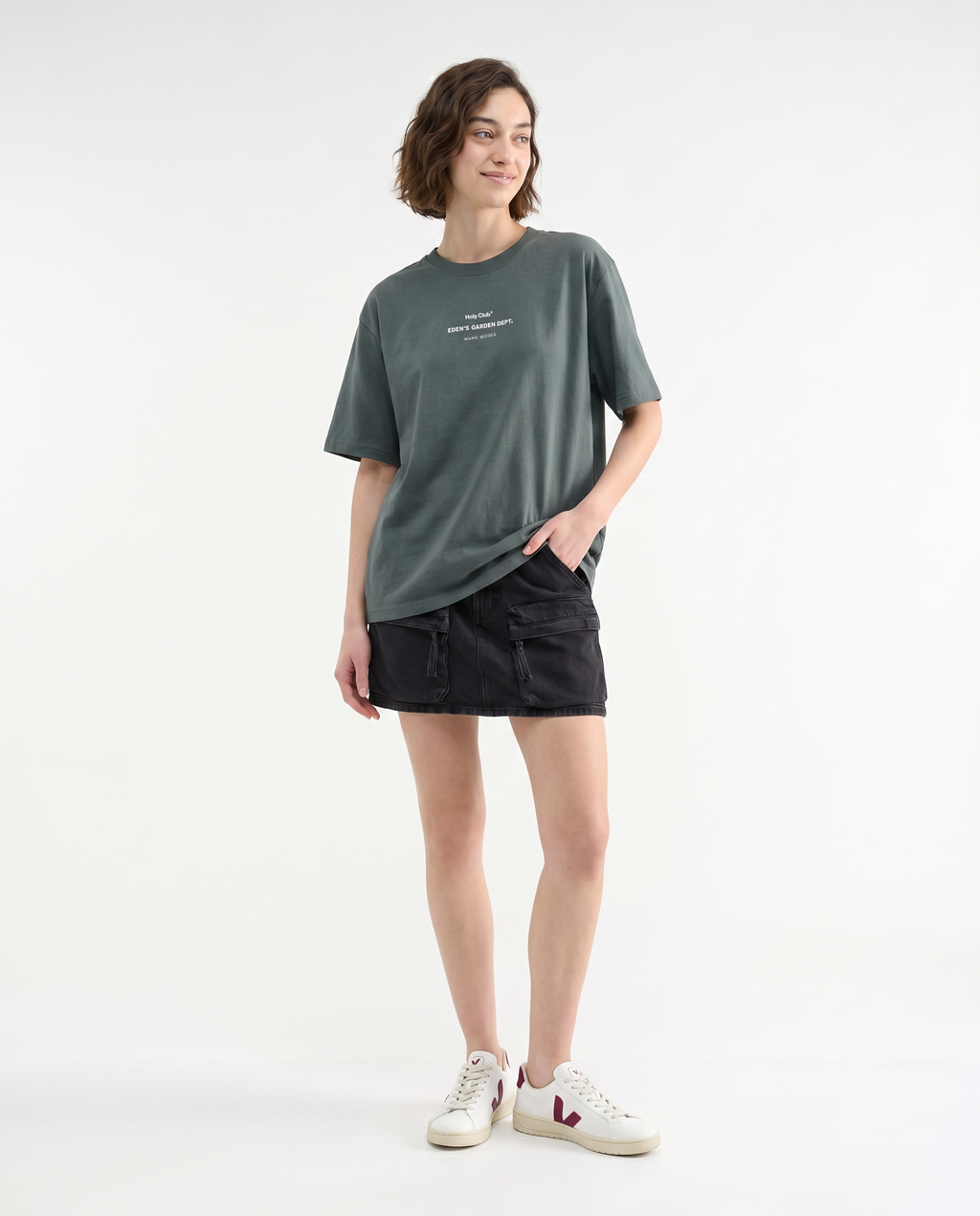 Edén - Camiseta oversize Gris Oscuro