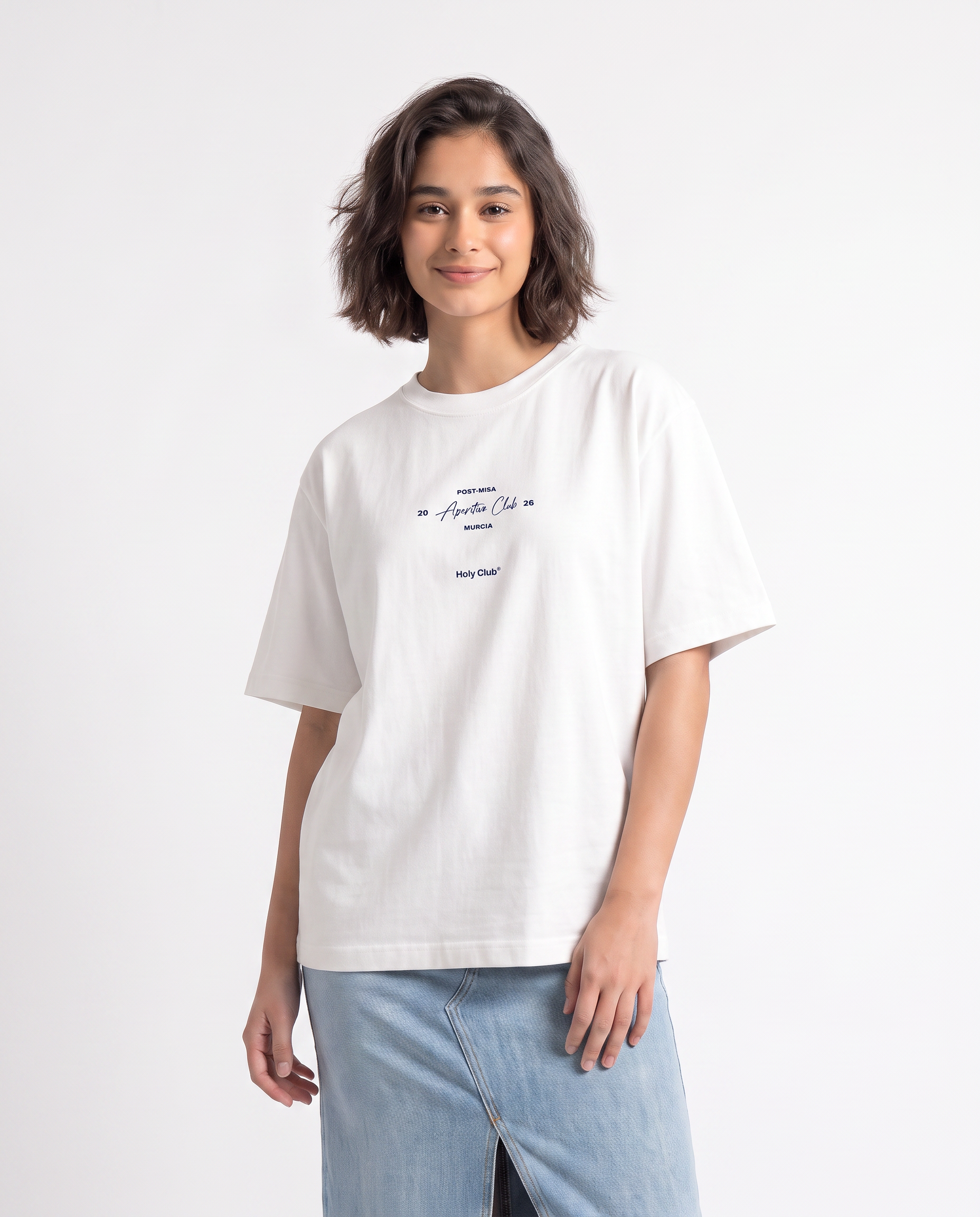 Aperitivo Club - Camiseta oversize Blanca