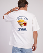 Aperitivo Club - Camiseta oversize Blanca