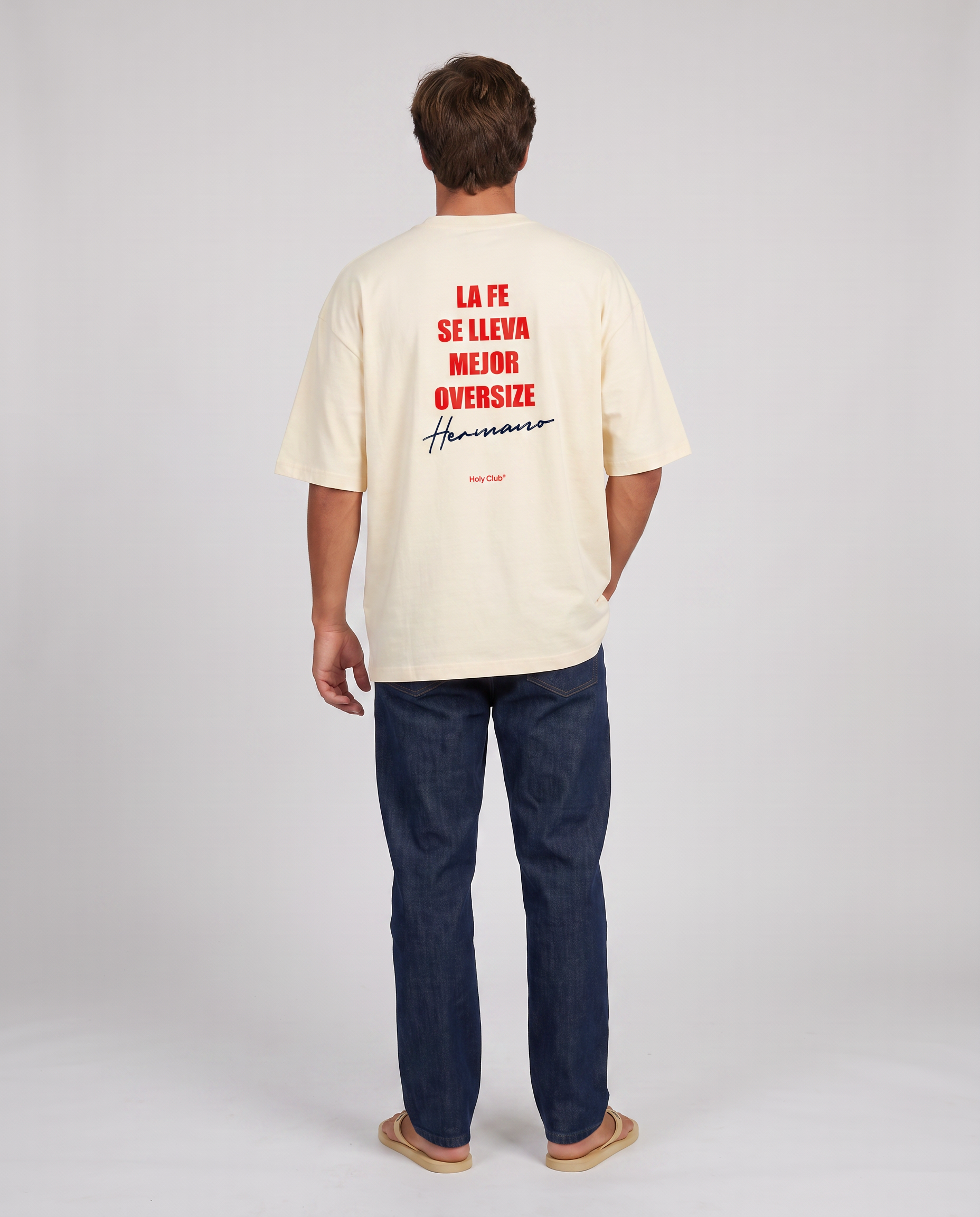 Hermandad - Camiseta oversize Beige