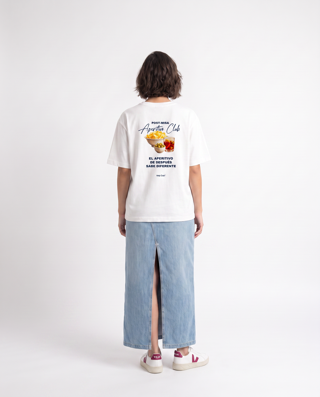 Aperitivo Club - Camiseta oversize Blanca